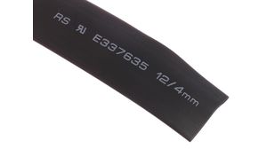 Heat-Shrink Tubing Polyolefin, 4 ... 12mm, Black, 4m